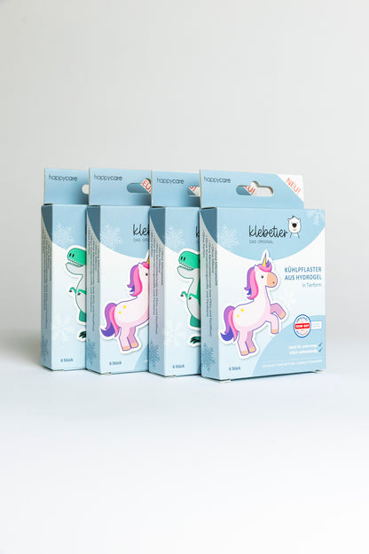 Klebetier Kühlpflaster - Bundle "4er Mix"