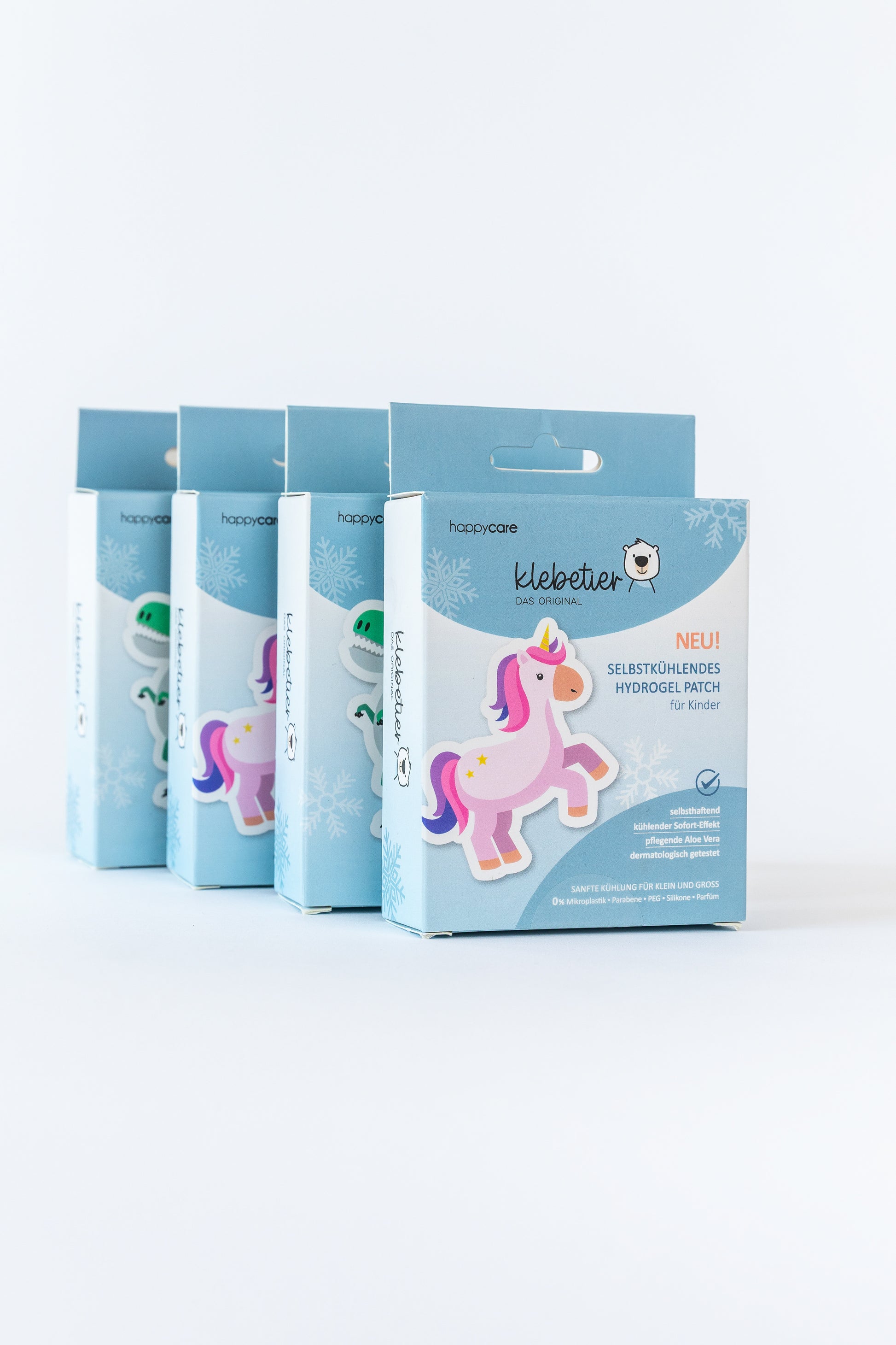 Klebetier Kühlpflaster Bundle Dino und Einhorn