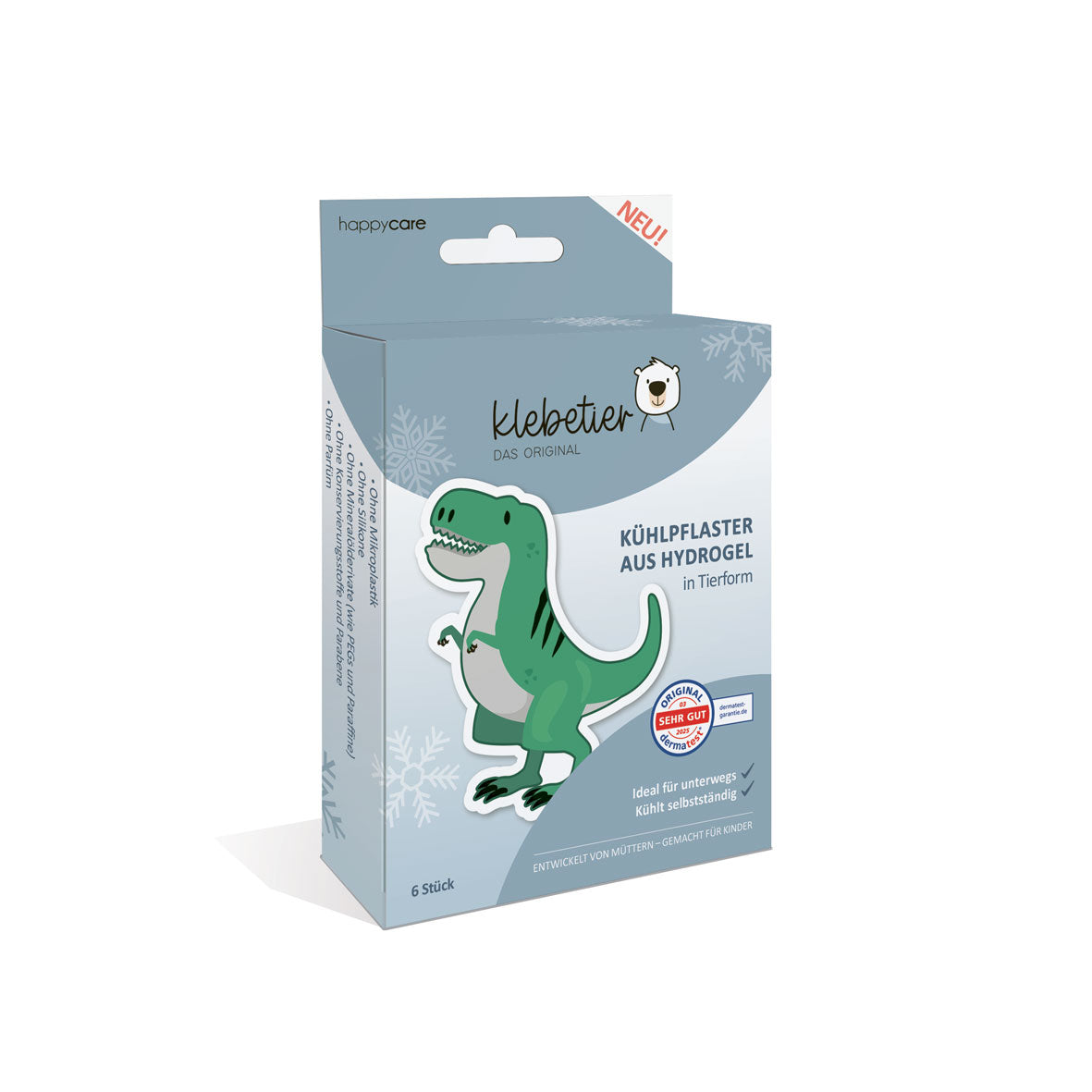 Kühlpflaster in Dino Form Produktansicht