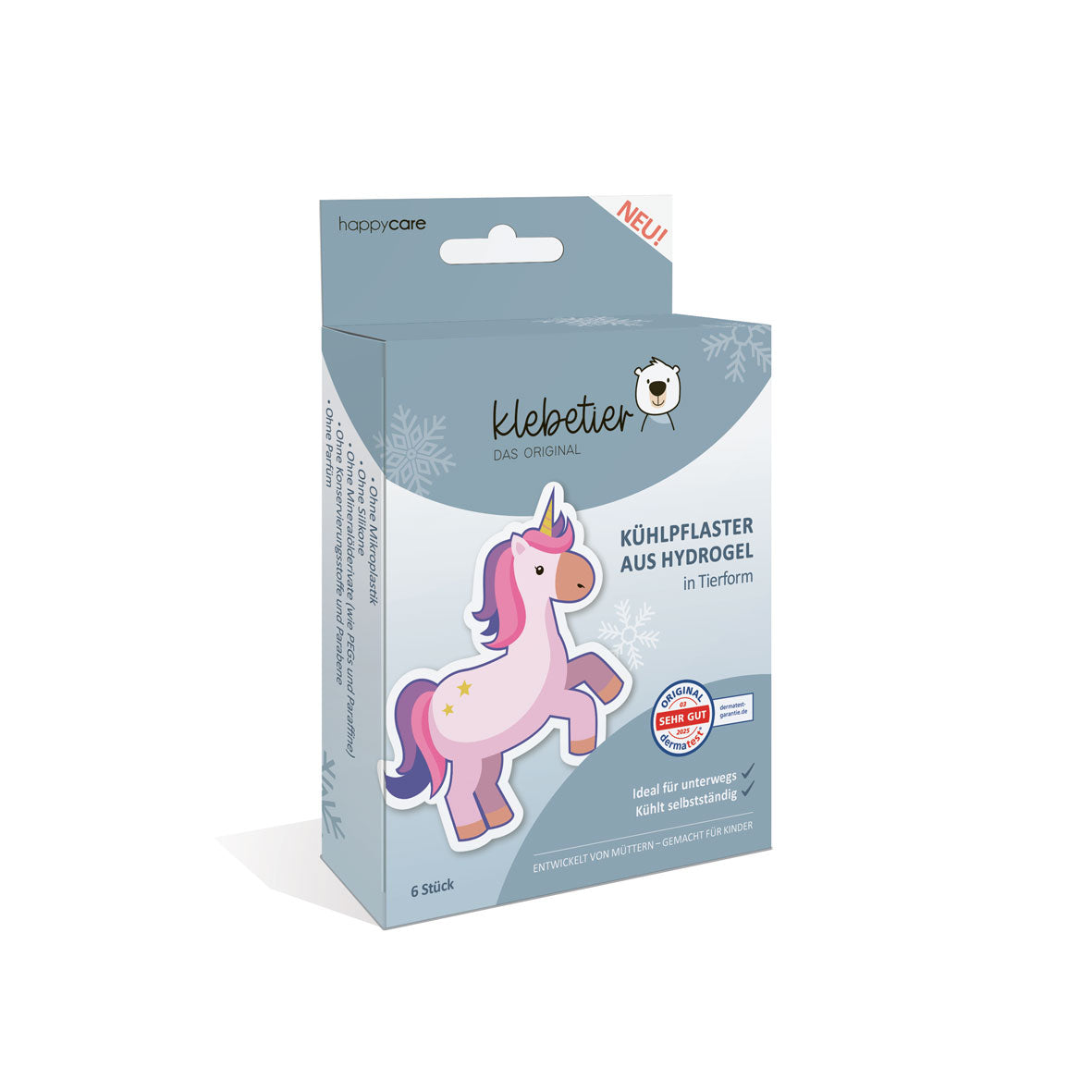 Produktansicht Klebetier Einhorn Form